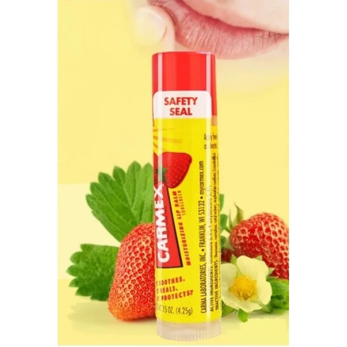 Клубничный бальзам Carmex Click Stick
